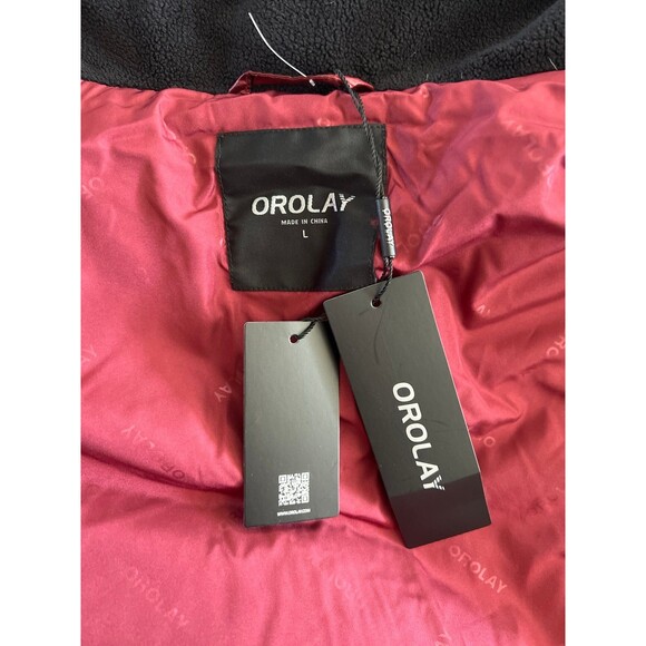 Orolay, wine red puffer vest sz L - Picture 4 of 5